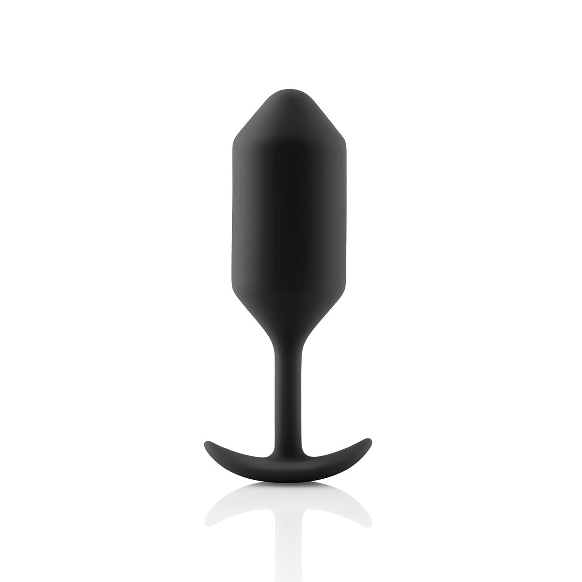 B-Vibe Snug Plug 3 - Intermediate Weighted Silicone Butt Plug Black