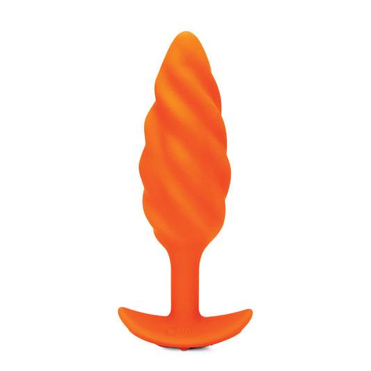 B-Vibe Texture Plug Medium - Swirl Orange
