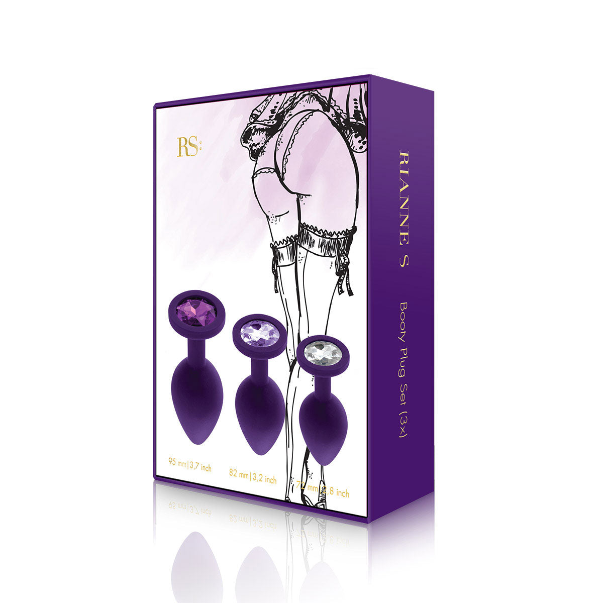 RIanne S Booty Plug Butt Plug Set (3-Pack) Purple