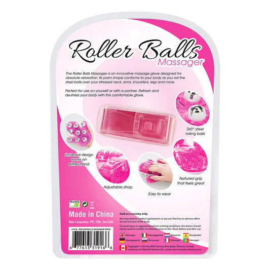 BMS Simple & True Roller Balls Massager Pink