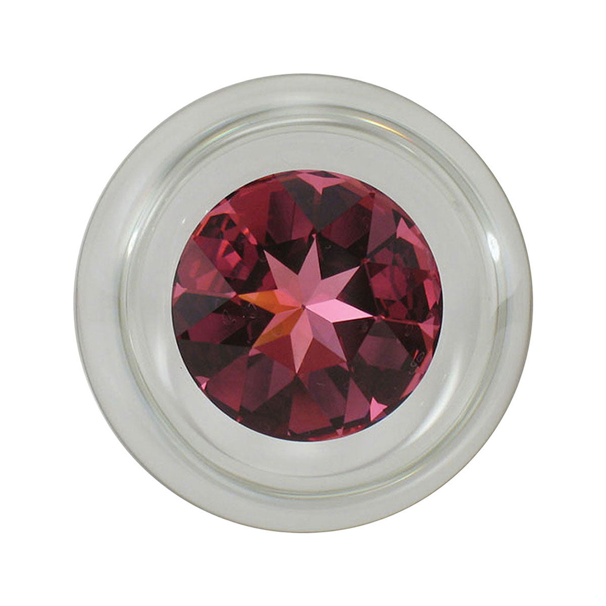 Crystal Delights Crystal Delight Small Clear Butt Plug Pink