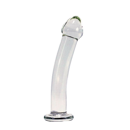 Crystal Delights Textured Glass Harness Dildo