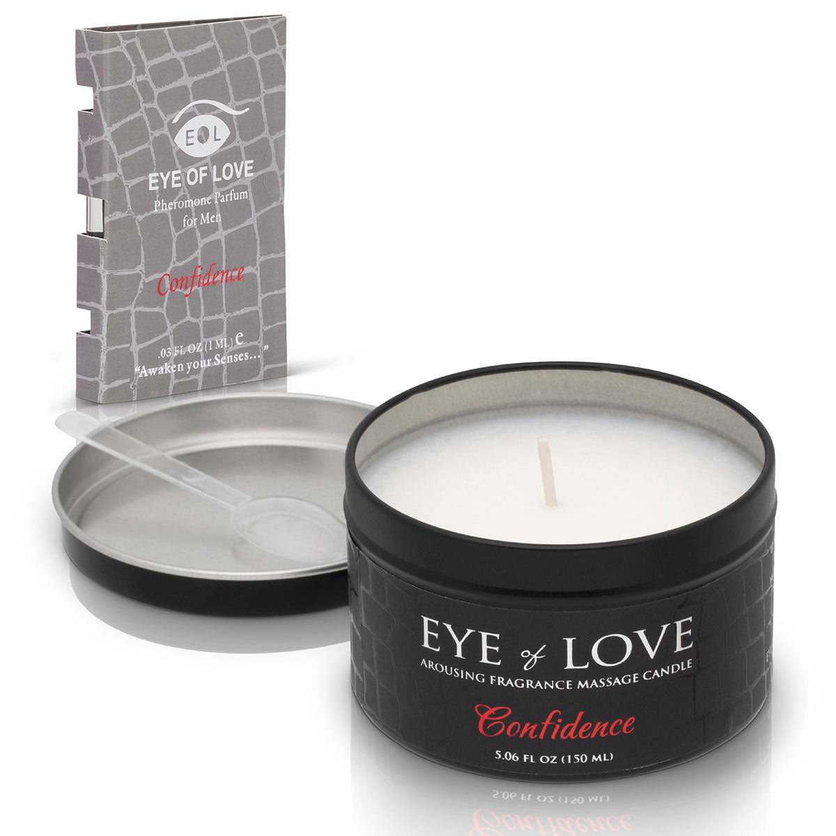 Eye of Love Pheromone Massage Candle 5oz - Confidence