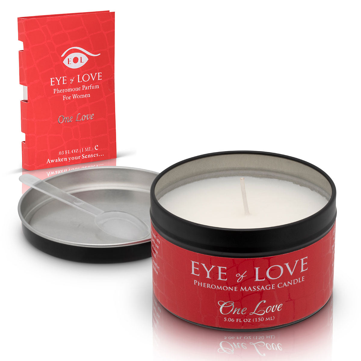 Eye of Love Pheromone Massage Candle 5oz - One Love