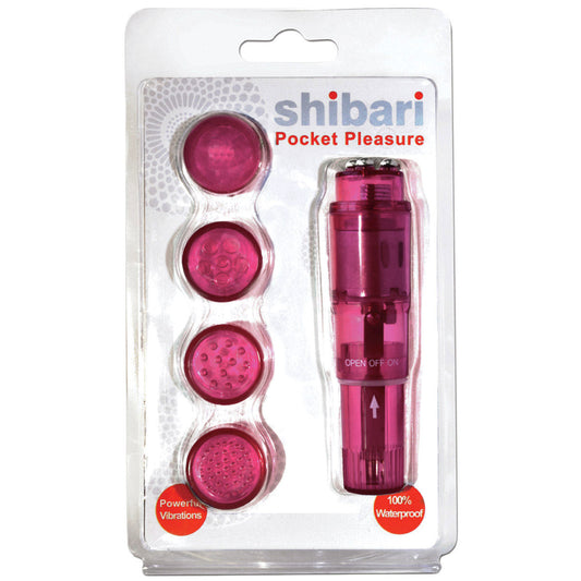 Shibari Pocket Pleasure with 4 Attachments Pink