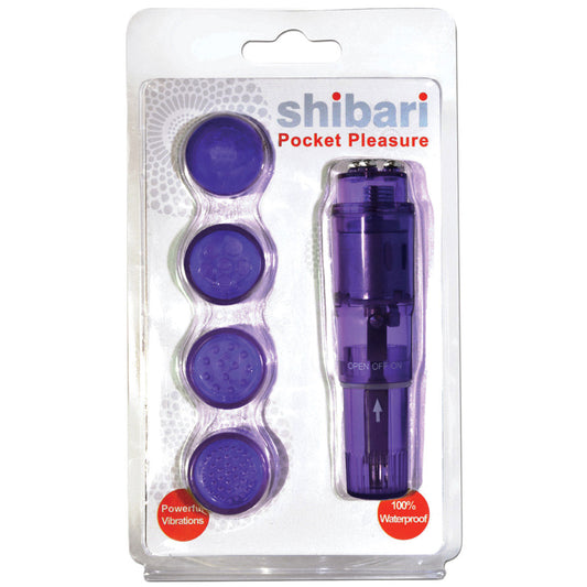 Shibari Pocket Pleasure with 4 Attachments Purple