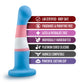 Avant Pride P2 - Trans - True Blue Silicone G-Spot & Prostate Dildo w/ Suction Cup Base