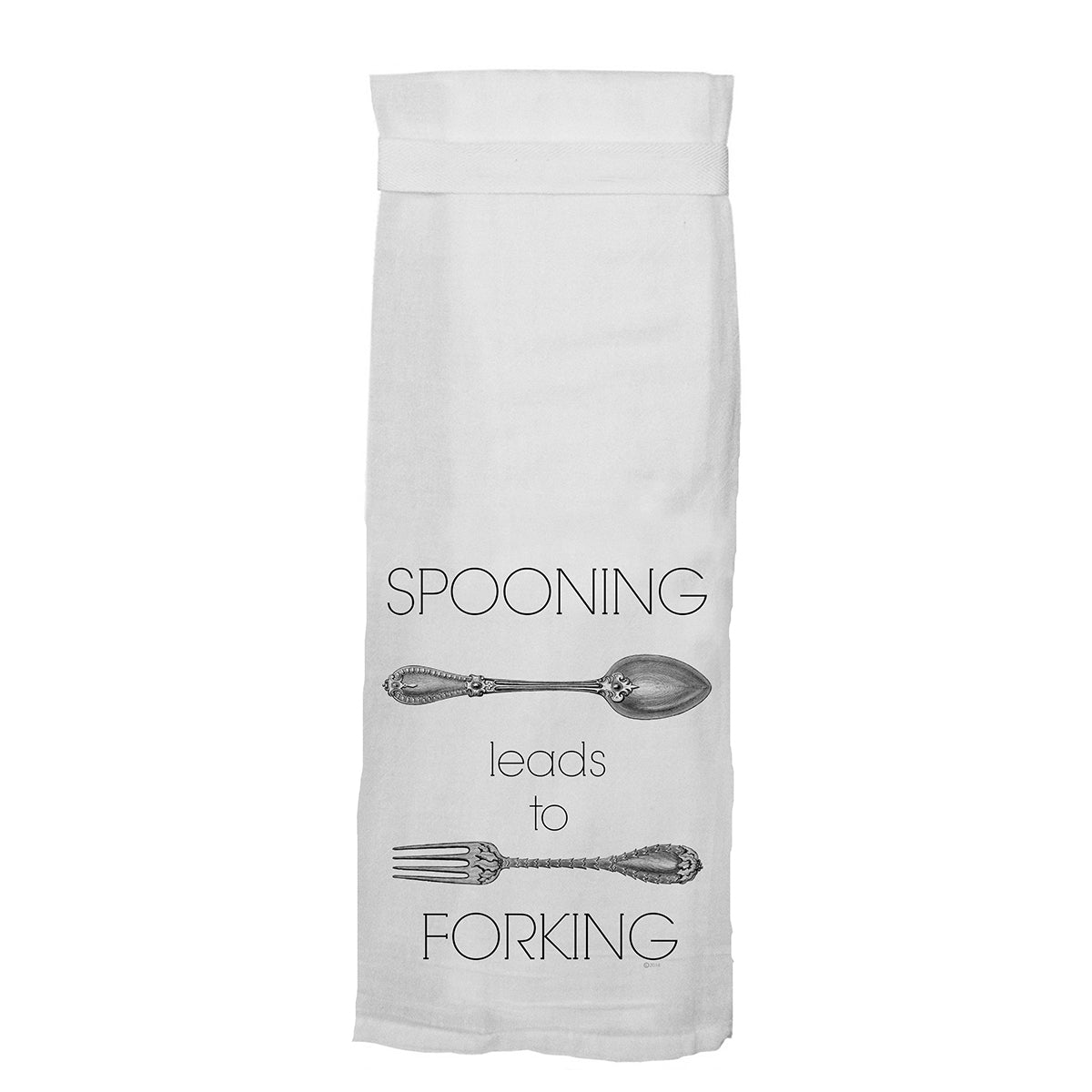 Twisted Wares Spooning Leads to Forking Flour Towel