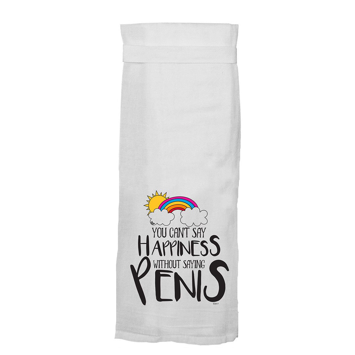 Twisted Wares You Can't Say Happiness Saying Penis Flour Towel