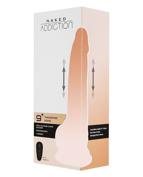 Naked Addiction 9" Thrusting Dildo w/ Remote