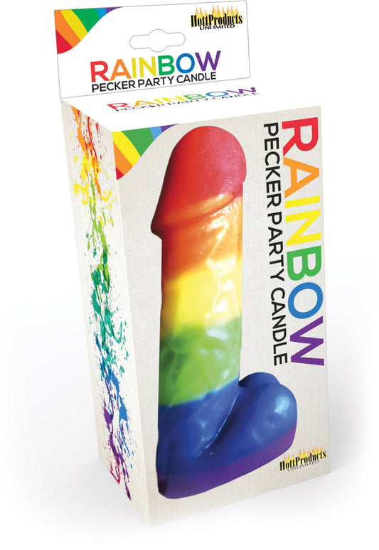 Rainbow Pecker Party Candle
