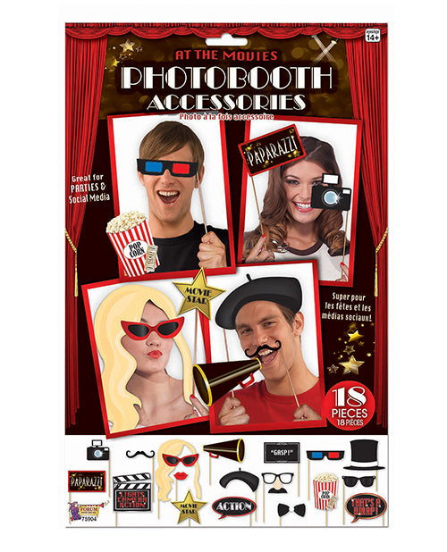 At The Movies Photo Booth Prop Kit 18pc