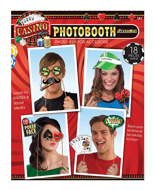Casino Photo Booth Prop Kit 18pc