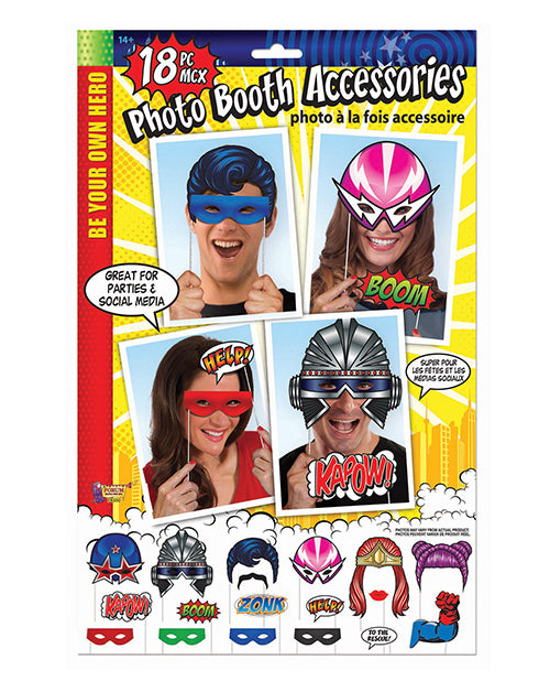 Be Your Own Hero Photo Booth Prop Kit 18pc