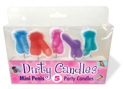 CandyPrints Mini Penis Dirty Candle Set - Set of 5