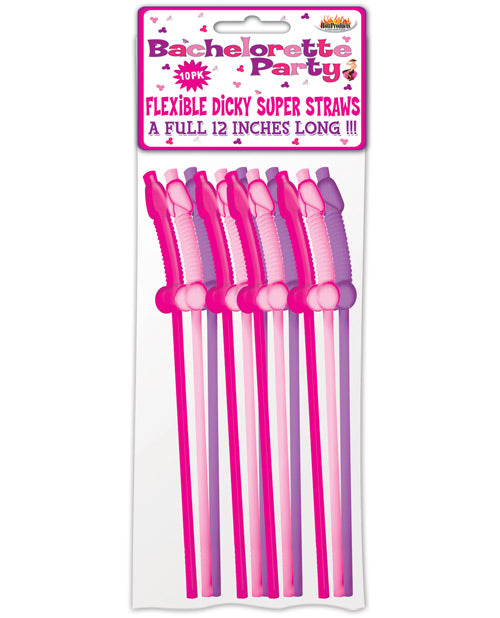 Bachelorette Party Flexy Super Straw 10pk
