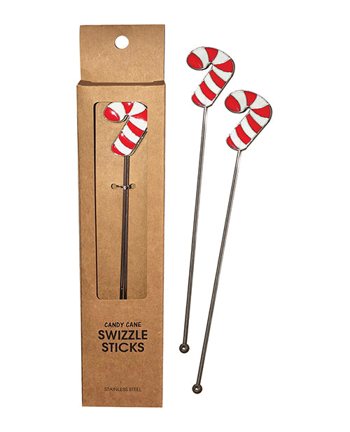 Kheper Games Holiday Reusable Stainless Steel (Dishwasher Safe) Swizzle Stick 2pk