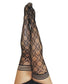 Kix'ies Elle Fishnet Diamond Thigh-High