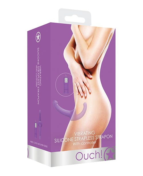 Ouch! Vibrating Silicone Strapless Strap-On w/ Controller