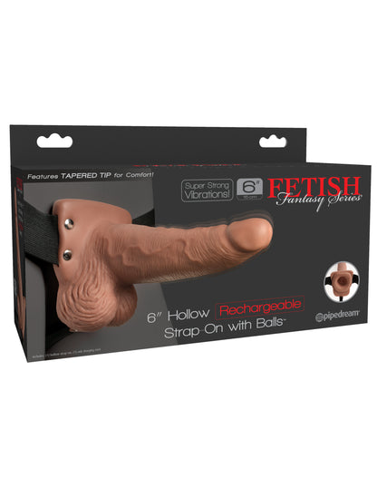 Fetish Fantasy Series Hollow Rechargeable Strap-On w/ Balls