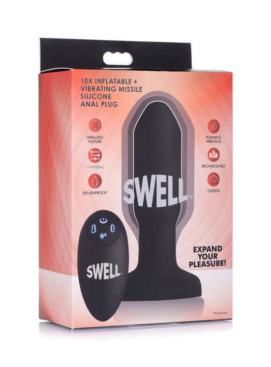 Swell 10x Inflatable & Vibrating Missile Silicone Anal Plug