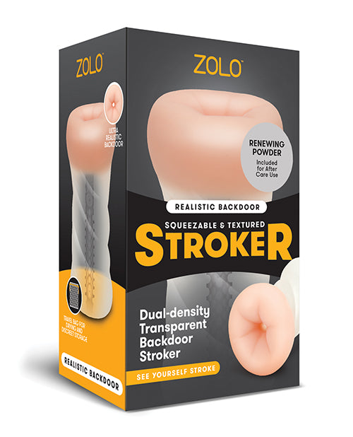 ZOLO Realistic Dual-Density Transparent Backdoor Stroker
