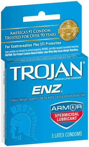 Trojan Enz Spermicidal Lubricated Condoms