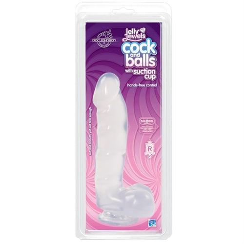 Jelly Jewels Cock and Balls w/ Suction Cup