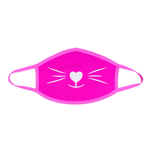 Neva Nude Blacklight Kitten Mask w/ 100% Cotton Liner Pink