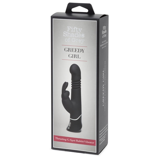 Fifty Shades Greedy Girl Rechargeable Thrusting G-Spot Rabbit Vibrator