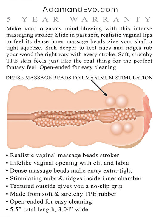 Adam & Eve Adam's Tight Stroker w/ Massage Beads
