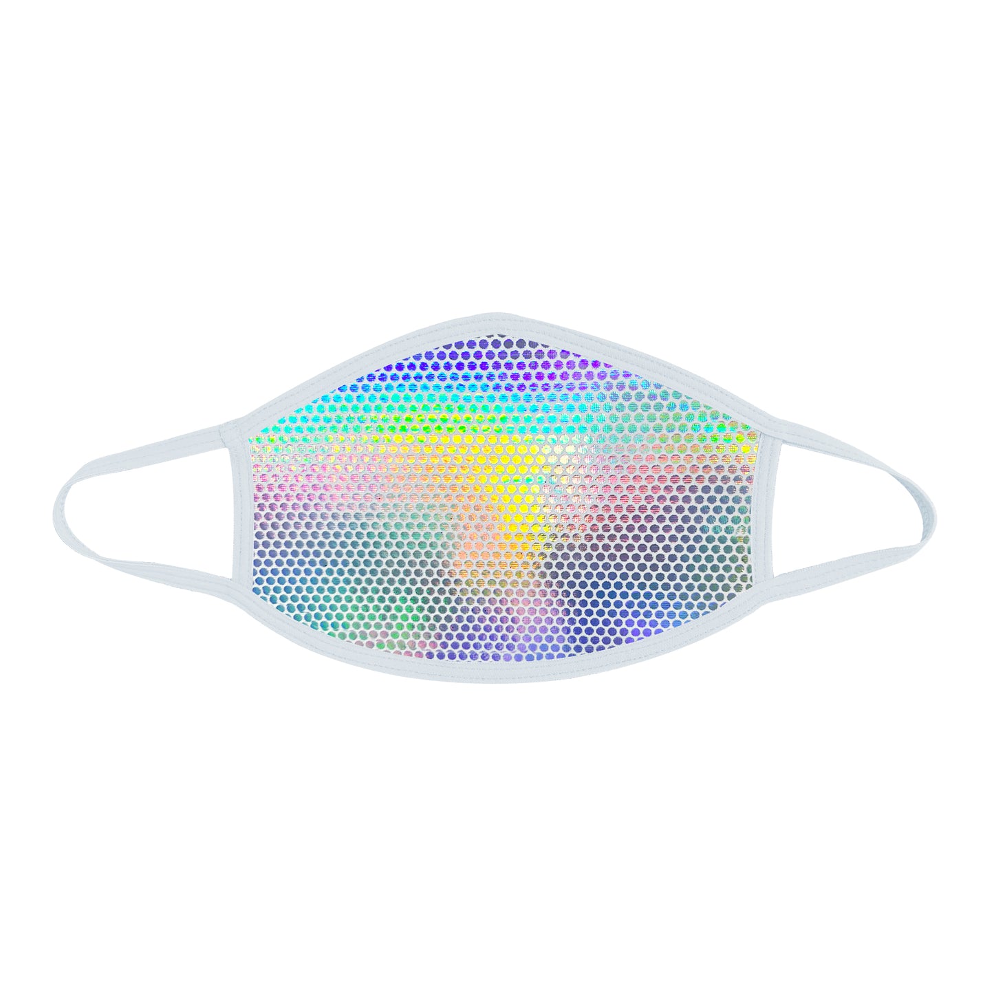 Neva Nude Liquid Party Pure Holographic White Dust Mask w/ Silver Trim