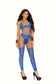 Opaque and Net Footless Bodystocking