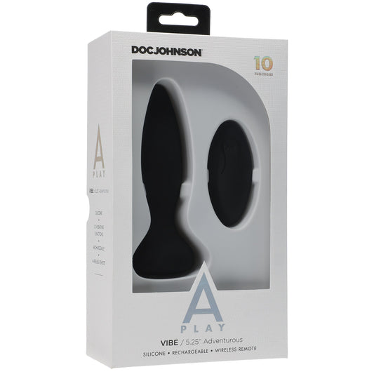A-Play Rechargeable Silicone Adventurous Anal Plug w/ Remote