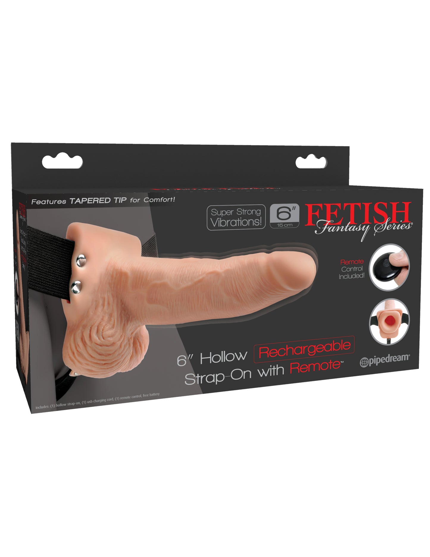 Fetish Fantasy Series Hollow Rechargeable Strap-On w/ Remote